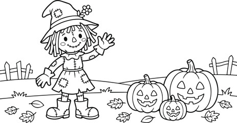 Naklejka premium Cute baby coloring page for children. Adorable infant illustration for kids' activities