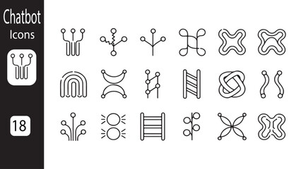 Naklejka premium Restaurant Menu Design Vector Icon Set with Sketch Food Symbols Silhouette Elements Business Web Illustration Collection
