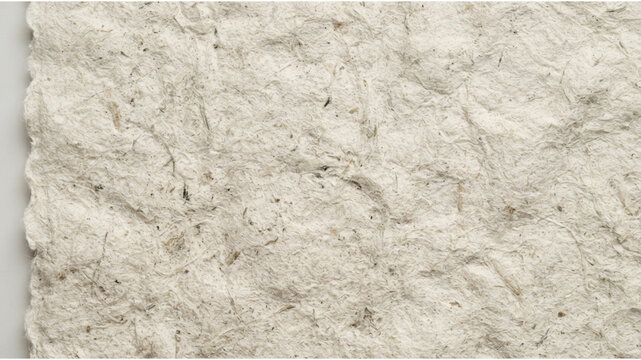 Handmade recycled paper texture with deckle edge, organic beige fibrous paper background for eco-friendly branding, rustic natural paper surface for stationery and sustainable design