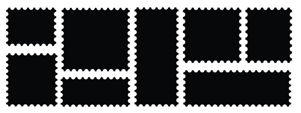 postage stamp. Blank postage stamp. Clean postage stamp template. Postage icon.
