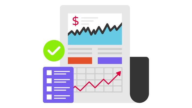 Stock Market Trends animation, dividend vs capital gain animated video, Business Finance clip, Treasury and Capital Budget footage, Financial Planning, Analysis and Control motion graphics