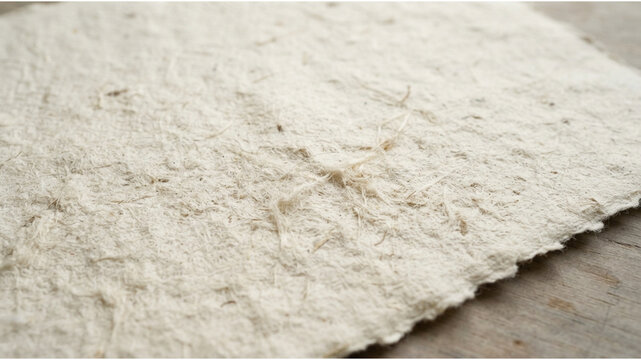 Handmade recycled paper with deckle edge and organic fiber texture, rustic cream mulberry paper sheet for stationery and wedding invitations, vintage textured paper background for craft