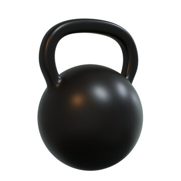 Sports Kettlebell Gym Exercise 3d render Illustration