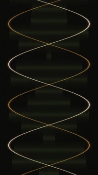 Abstract DNA Helix Structure on Dark Background.