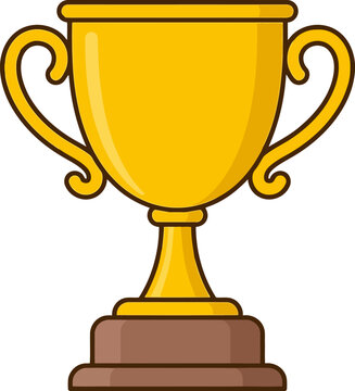 Gold trophy cup award icon