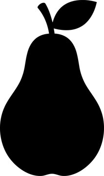 Pear fruit icon, simple flat design