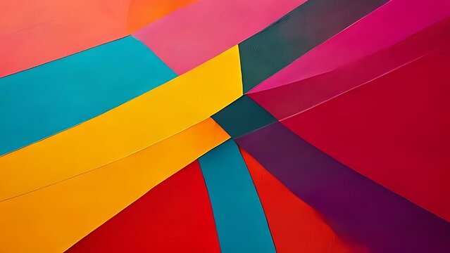 Vibrant geometric abstract color gradient background.