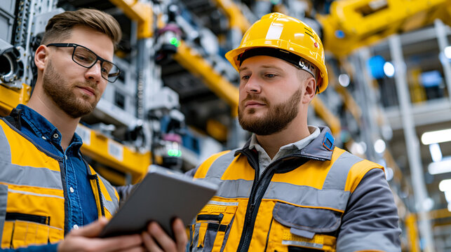 Robotic picking arm retrieving a shelved item inside a high-density automated warehouse, human technician monitoring on a tablet nearby, sensor arrays and barcode scanners embedded in the racking sy