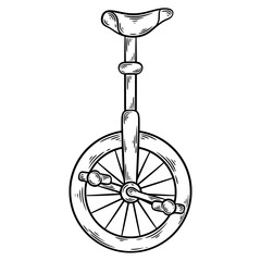 Hand Drawn Unicycle Sketch © Je