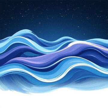 Abstract Blue Purple Waves