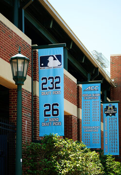 Chapel Hill, NC - USA - 6-30-2026: Boshamer Stadium, home of the Carolina Tar Heels baseball team, on the campus of the University of North Carolina