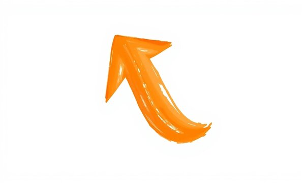Orange Arrow White Background