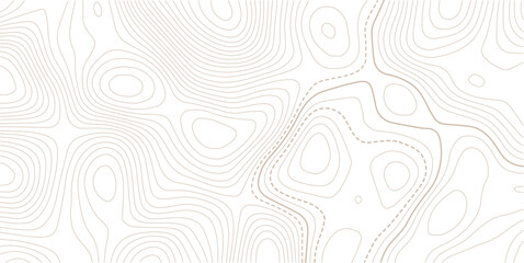 Obraz premium Light topo contour map background image illustration. Topo contour map. Rendering abstract illustration.Topo with elevation.