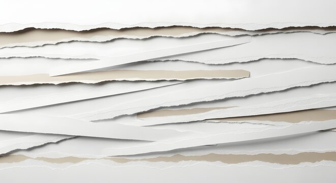 Layered torn paper background abstract white and beige textures for creative projects
