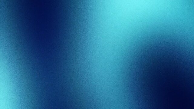 Modern elegant glowing dark blue and teal gradient wave abstract background animation with grainy noise texture 4K