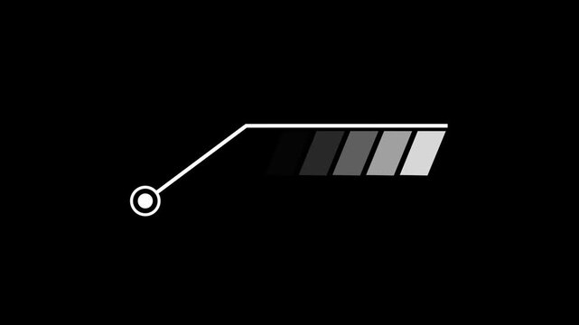 White toggle switch transitioning between states on black background