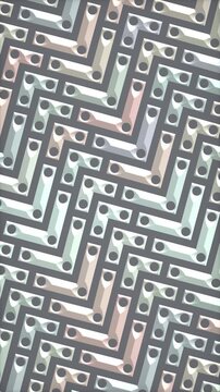 Abstract Geometric Zigzag Pattern with Metallic Sheen Animation.
