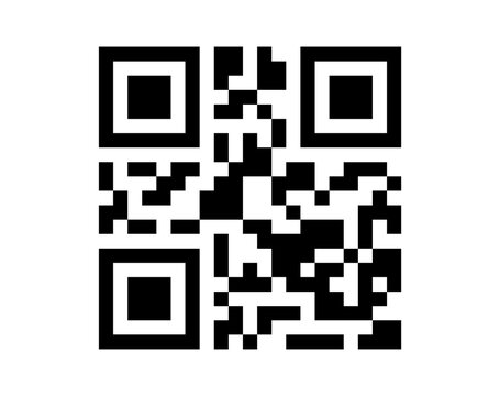 Black and White QR Code Isolated png on White Background