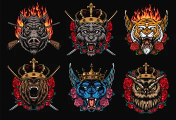 Crowned animal heads © DGIM studio