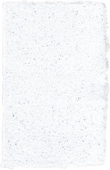 Fototapeta premium Handmade recycled paper sheet with deckled edges and natural texture isolated on transparent background
