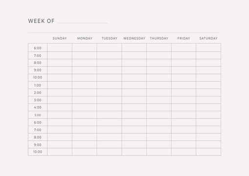 Time Blocking Planner Daily Schedule Template