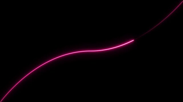 neon glowing zigzag line with upward arrow on black background 4k.Zigzag up right arrow color green arrow