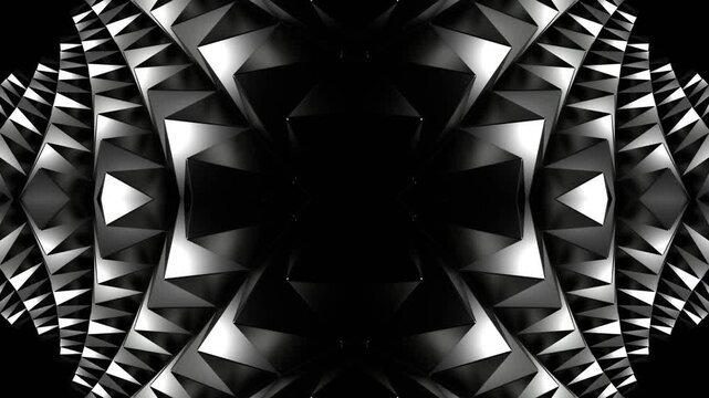 Steel Spiny Cylindrical Kaleidoscope Background VJ Loop in 4K