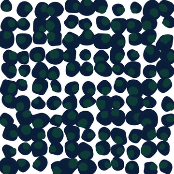 Abstract geometric pattern with dark green organic shapes on transparent background transparent background
