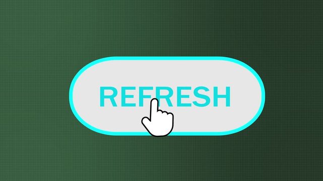 mouse pointer clicking 'refresh' icon. digital refresh button click with mouse cursor on a grid background, representing data update and internet activity for modern tech concepts.