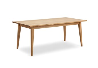 Fototapeta premium Minimalist light wood dining table with tapered legs