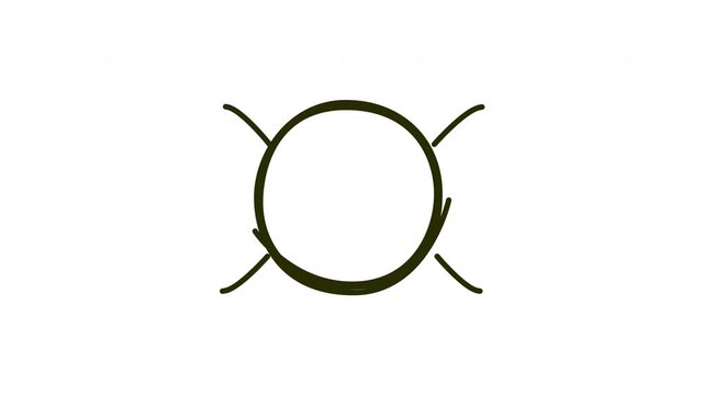Circle round frame and callout arrows self drawing animation. Set of 3 animations.