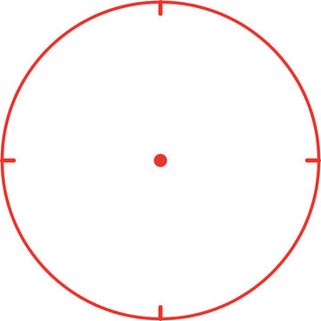 Gun and sniper scope reticle vector collection on transparent background, a set of rifle optic crosshairs including mil dot, duplex, BDC bullet drop compensator, chevron, holographic red dot, horsesho