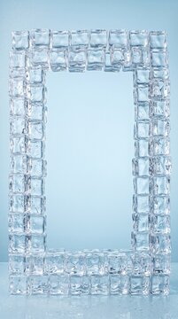 Ice Cubed Frame with copy space, refreshing design 