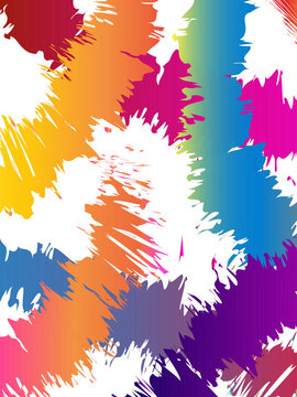 Colorful artistic paint splatter backdrop with gradient effects