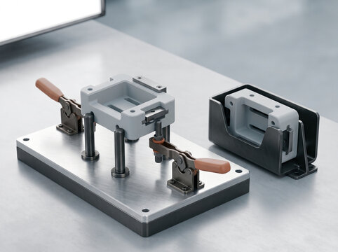 Industrial Toggle Clamp Fixture and Mechanical Component