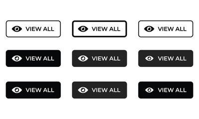Fototapeta premium Set of Nine View All Button Designs for Web and App Interfaces