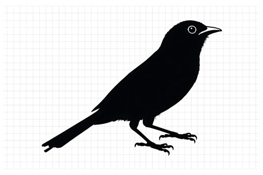 Black bird standing on ground