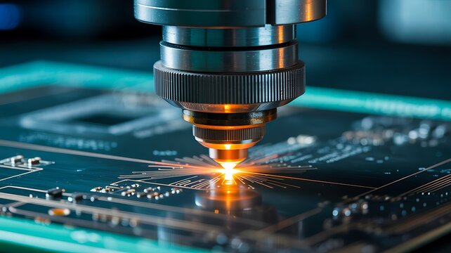 Precision laser cutting microchip on printed circuit board with advanced manufacturing technology