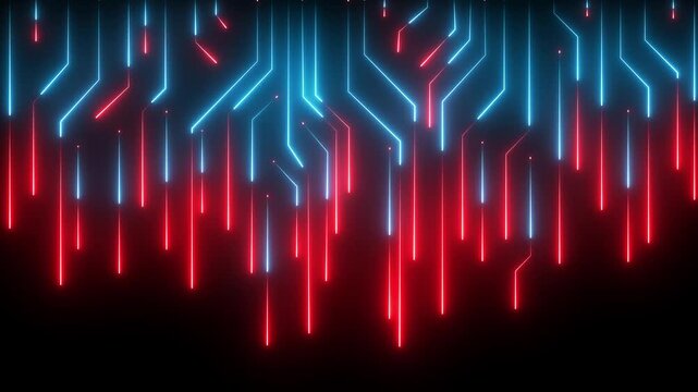 circuit chip line red on main board. for futuristic technology design transparent background, Processing and organizing data. Abstract high Artificial