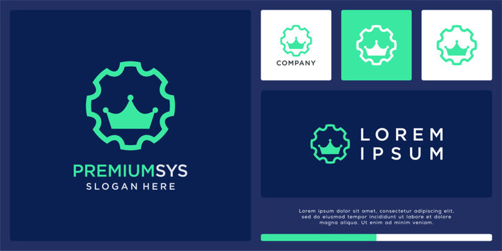 Premium system logo design template