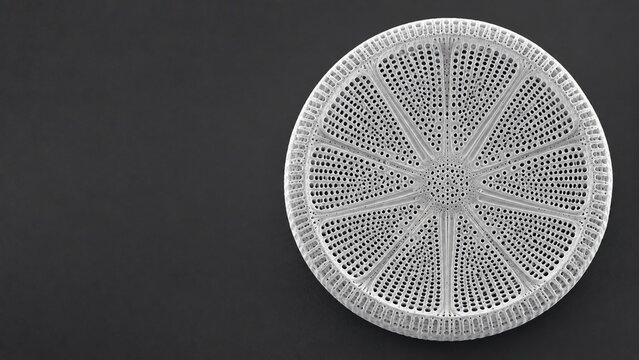 Microscopic Diatom Silica Pattern Circular Symmetry