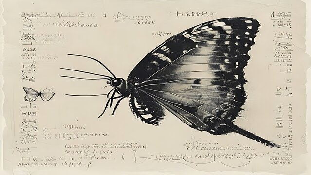 Vintage scientific illustration of a black beetle.