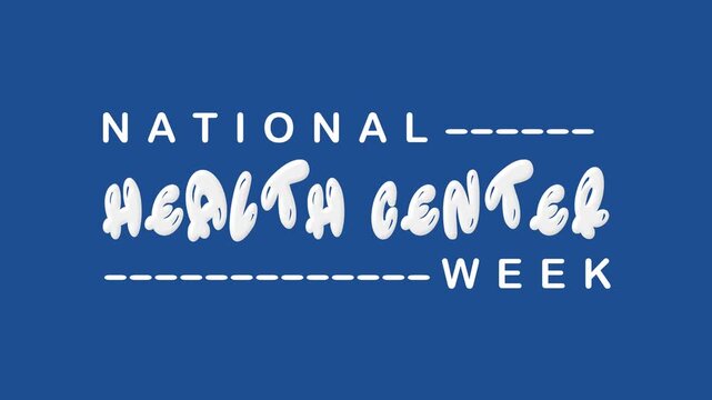 National health center week text animation, suitable for social media posts, flyers, and presentations.