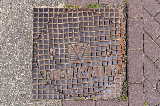 Uitgeest, Netherlands - June 10, 2026: TBS manhole cover