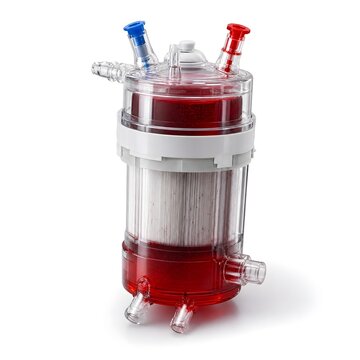 ECMO Oxygenator Device AI Generated 3D Render Isolated on White