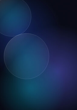 Luminous Circles &ndash; Blue Bokeh Abstract Poster