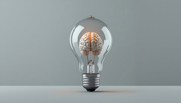 This image is a popular conceptual illustration representing ideas, creativity, and the power of the human mind