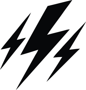 Bold lightning bolt vector illustration