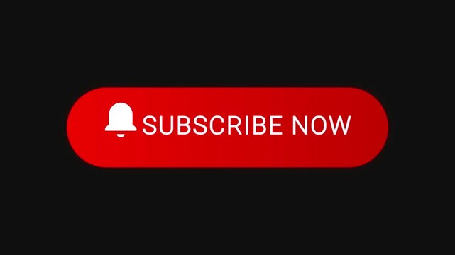 Animated subscribe now button with bell icon for youtube channel growth and content.