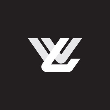 Abstract LW or WL logo design trendy monogram vector template.